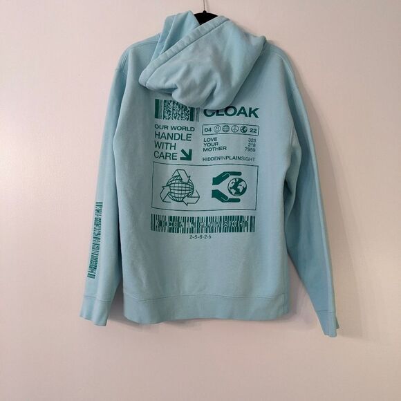 CLOAK Enviromental Earth Recycling Hoodie Oversized - Picture 4 of 7